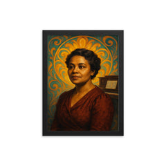 Florence Price framed print on a plain backdrop in size 12"x16".