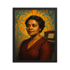 Florence Price framed print on a plain backdrop in size 16"x20".