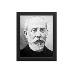 Florentino Ameghino framed print on a plain backdrop in size 8"x10".