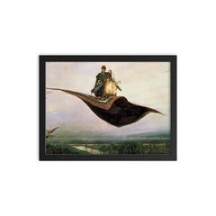 Flying Carpet by Viktor Mikhaylovich Vasnetsov, 1880 framed print on a plain backdrop in size 12"x16".