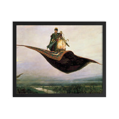 Flying Carpet by Viktor Mikhaylovich Vasnetsov, 1880 framed print on a plain backdrop in size 16"x20".