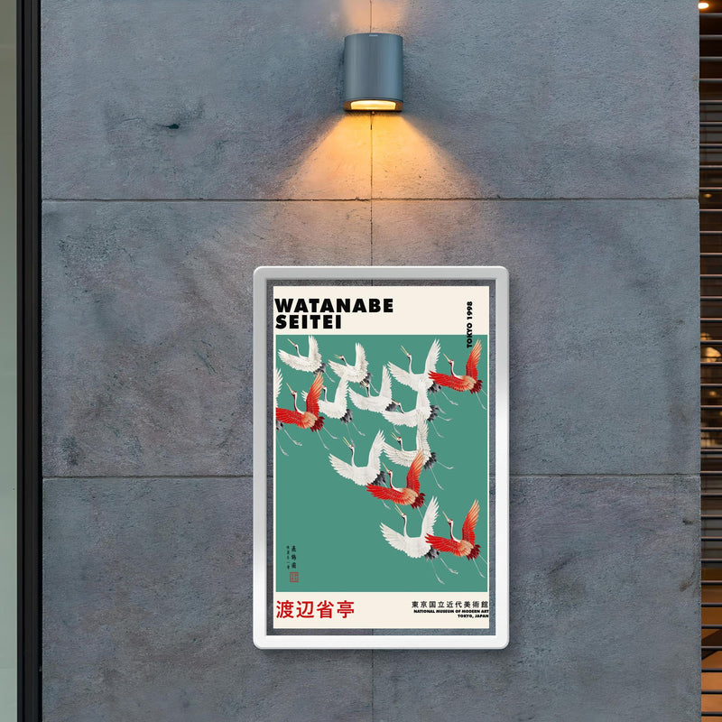 Flying Cranes by Watanabe Seitei poster 2