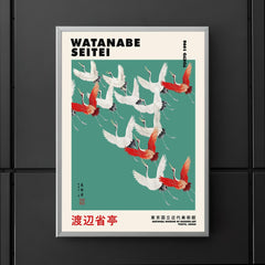 Flying Cranes by Watanabe Seitei poster 5