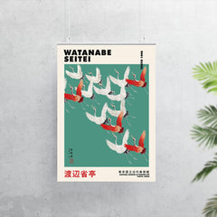 Flying Cranes by Watanabe Seitei poster 7