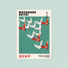 Flying Cranes by Watanabe Seitei poster 8