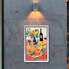 Food Table - Still Life Kitchen Wall Decor - Raoul Dufy Style poster 2