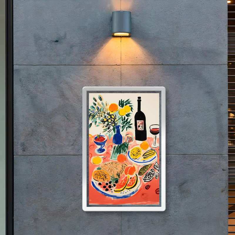 Food Table - Still Life Kitchen Wall Decor - Raoul Dufy Style poster 2