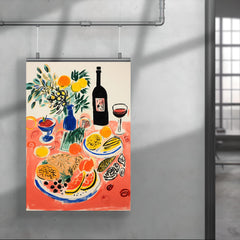 Food Table - Still Life Kitchen Wall Decor - Raoul Dufy Style poster 4