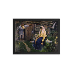 For the Love Potion by Mikhail Nesterov framed print on a plain backdrop in size 12"x16".