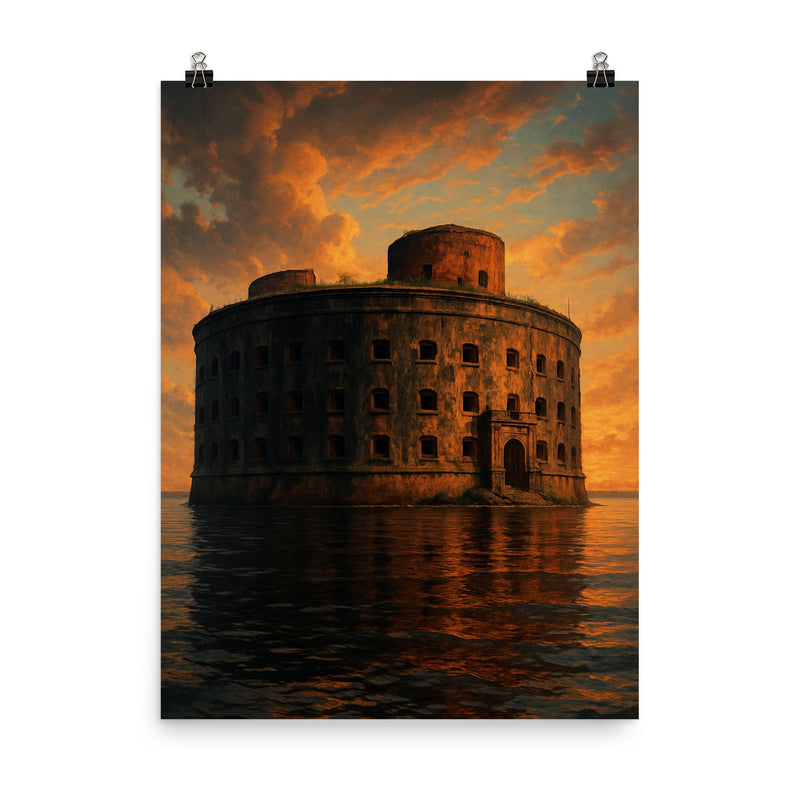 Fort Alexander Plague Fort Russia poster on a plain backdrop in size 8