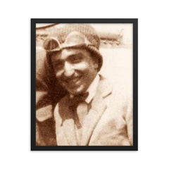 Fortunato Depero framed print on a plain backdrop in size 16"x20".