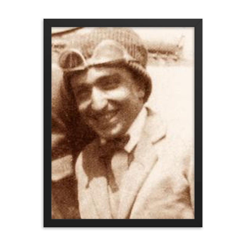 Fortunato Depero framed print on a plain backdrop in size 18