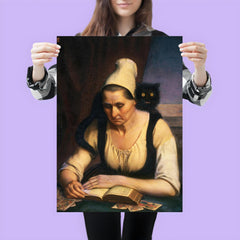 Fortune Teller Studying a Book of Necromancy by Clementine Dondey, 1847 poster 3