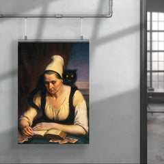 Fortune Teller Studying a Book of Necromancy by Clementine Dondey, 1847 poster 4