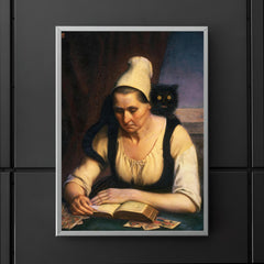 Fortune Teller Studying a Book of Necromancy by Clementine Dondey, 1847 poster 5