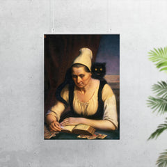Fortune Teller Studying a Book of Necromancy by Clementine Dondey, 1847 poster 7