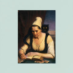 Fortune Teller Studying a Book of Necromancy by Clementine Dondey, 1847 poster 8