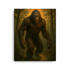 Fouke Arkansas USA Boggy Creek Monster canvas print on a plain backdrop in size 16"x20".