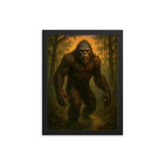 Fouke Arkansas USA Boggy Creek Monster framed print on a plain backdrop in size 12"x16".