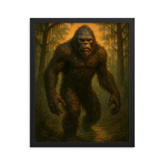 Fouke Arkansas USA Boggy Creek Monster framed print on a plain backdrop in size 16"x20".