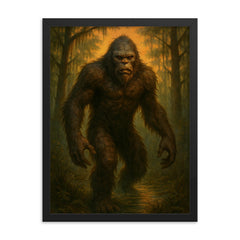Fouke Arkansas USA Boggy Creek Monster framed print on a plain backdrop in size 18"x24".