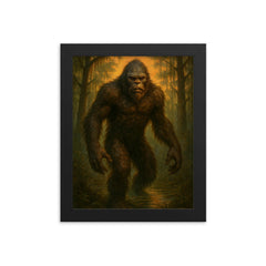 Fouke Arkansas USA Boggy Creek Monster framed print on a plain backdrop in size 8"x10".
