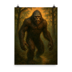 Fouke Arkansas USA Boggy Creek Monster poster on a plain backdrop in size 8"x10".