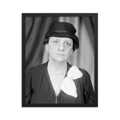 Frances Perkins framed print on a plain backdrop in size 16"x20".