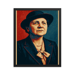Frances Perkins framed print on a plain backdrop in size 16"x20".