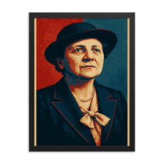 Frances Perkins framed print on a plain backdrop in size 18"x24".