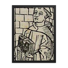 Francesc Eiximenis framed print on a plain backdrop in size 18"x24".