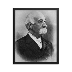 Francesco Crispi framed print on a plain backdrop in size 16"x20".