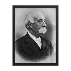 Francesco Crispi framed print on a plain backdrop in size 18"x24".