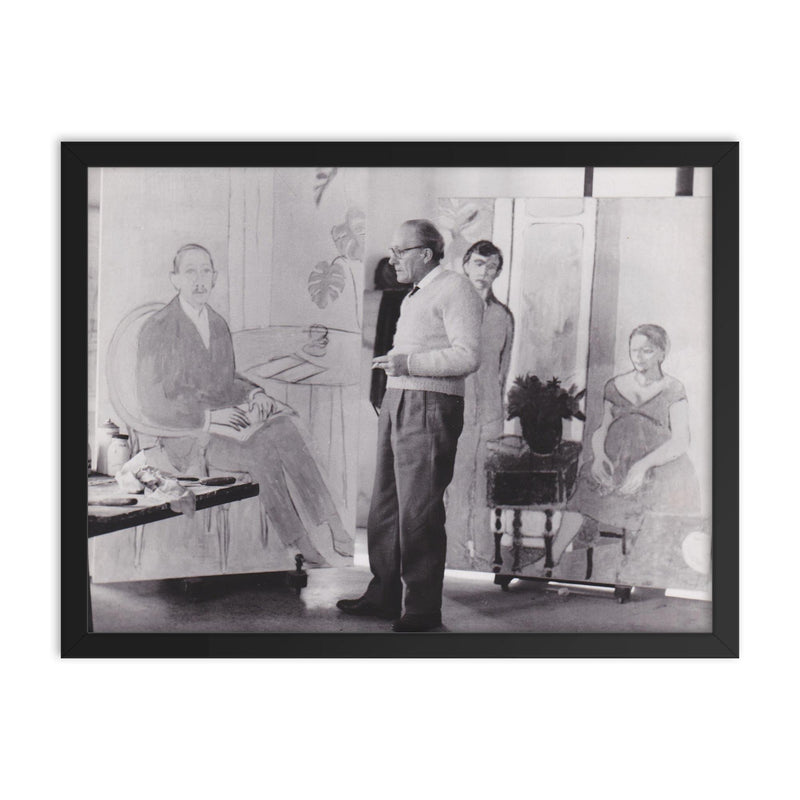 Francesco Menzio framed print on a plain backdrop in size 18