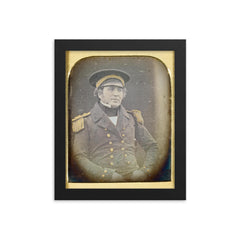 Francis Crozier framed print on a plain backdrop in size 8"x10".