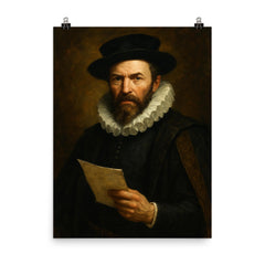 Francis Walsingham poster on a plain backdrop in size 8"x10".