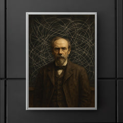 Francis Ysidro Edgeworth amid chaotic indifference curves blackboard poster 5