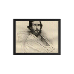 Francisco Augusto Metrass framed print on a plain backdrop in size 12"x16".