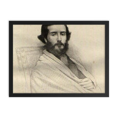 Francisco Augusto Metrass framed print on a plain backdrop in size 18"x24".