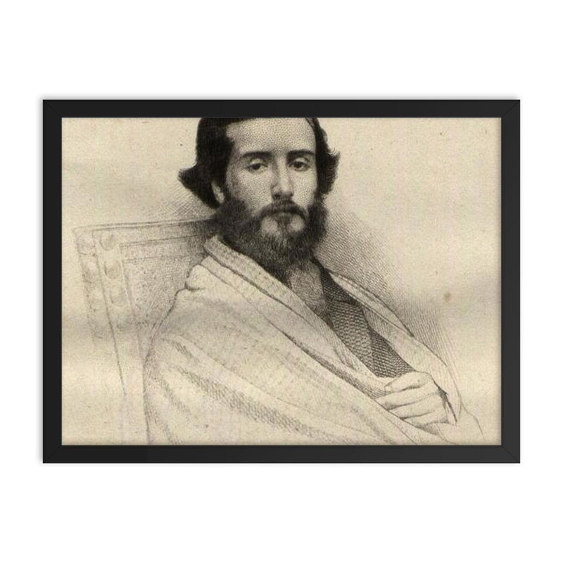 Francisco Augusto Metrass framed print on a plain backdrop in size 18