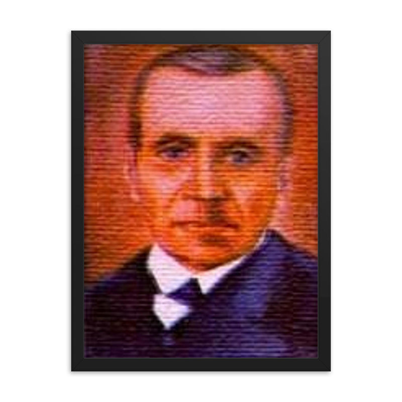 Francisco Cruz Castro framed print on a plain backdrop in size 18