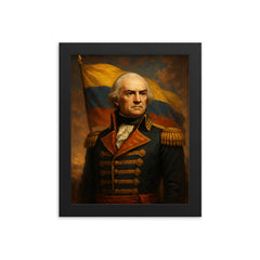 Francisco de Miranda framed print on a plain backdrop in size 8"x10".