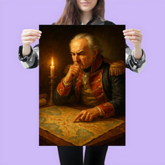 Francisco de Miranda studying invasion maps poster 3
