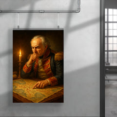 Francisco de Miranda studying invasion maps poster 4