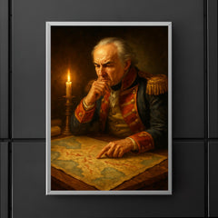 Francisco de Miranda studying invasion maps poster 5