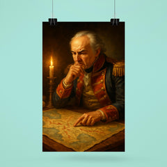 Francisco de Miranda studying invasion maps poster 6