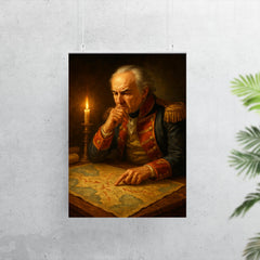 Francisco de Miranda studying invasion maps poster 7