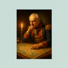 Francisco de Miranda studying invasion maps poster 8