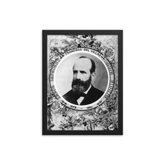 Francisco de Paula del Villar y Lozano framed print on a plain backdrop in size 12"x16".