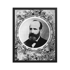 Francisco de Paula del Villar y Lozano framed print on a plain backdrop in size 16"x20".